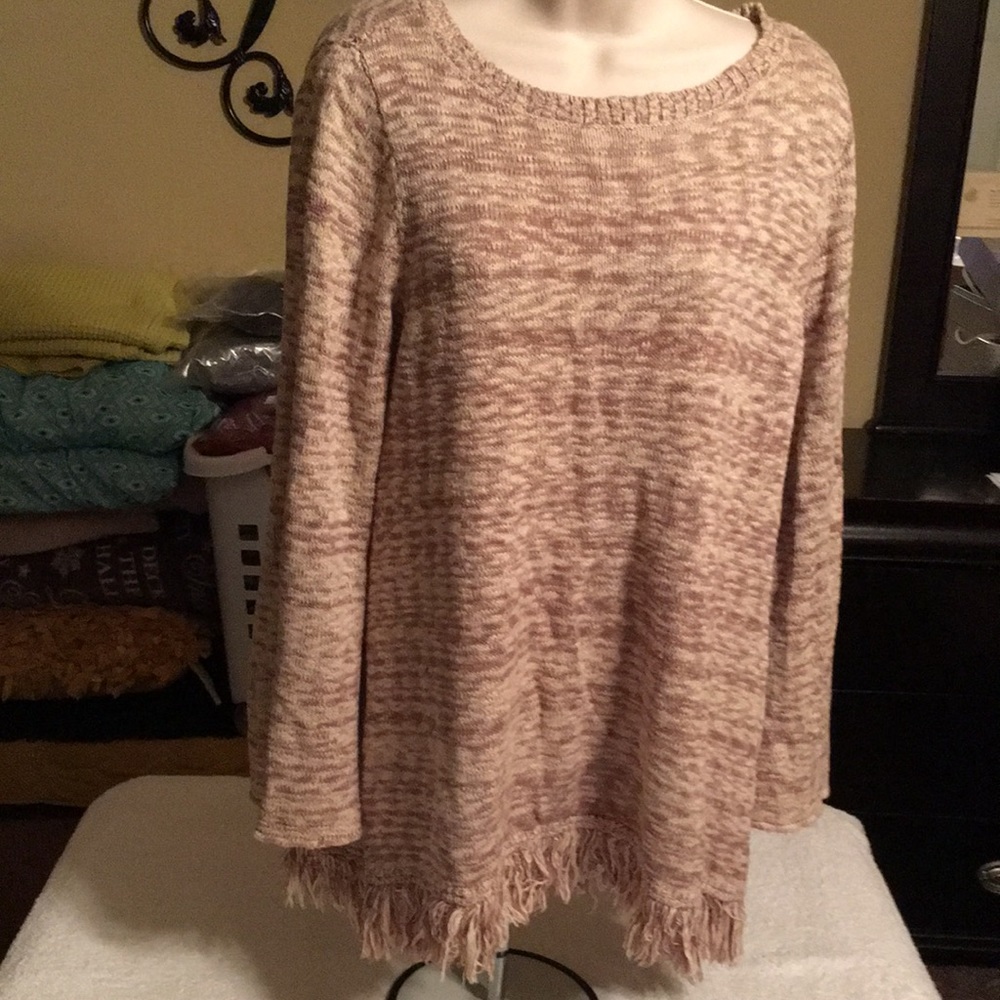 Valeria Stevens Fringe Sweater size large